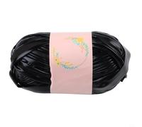 QuivyLivy Hilo brillante de cuero sintético para tejer y ganchillo, material de tira de gasa tejida a mano de poliéster suave para alfombras, macramé, cojines, manualidades de decoración del hogar