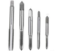 QuivyLivy Juego de grifos métricos de flauta recta extendida para roscado de paso fino Compatible con acero inoxidable, hierro, cobre, aleación de zinc, acero, titanio (C)