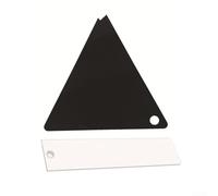 QuivyLivy Juego de herramientas de encerado de esquí, triangulares y rectangulares acrílicos para limpieza de base de snowboard, kit de extracción de plástico para esquís y tablas de snowboard, negro