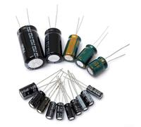 QuivyLivy Kit de condensador lectrolítico 50 V 1UF-2200uF, 15 valores de aluminio, surtido de bricolaje, suministro y filtro de proyección de laboratorio y laboratorios educativos