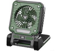 QuivyLivy Lámpara colgante de carga dual solar y USB con unidad de flujo de aire, iluminador de techo LED multicolor con gancho plegable para uso en refugio temporal exterior (verde oscuro)
