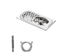 QuivyLivy Lavadora de vasos de alta presión de acero inoxidable con bandeja de drenaje para mostrador de barra de café, máquina de enjuague de vidrio eficiente para bares y restaurantes (pequeño)