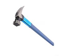 QuivyLivy Martillo de garra de 10 onzas, martillo de mango de fibra aislada, martillo de garra que absorbe los golpes con agarre antideslizante, martillo de marco equilibrado de precisión para (C)