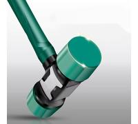 QuivyLivy Mazo de goma de dos caras para instalación de suelos, carpintería, carpintería y tareas al aire libre, cabeza de martillo de hierro dúctil y mango de agarre cómodo TPR (43 mm)