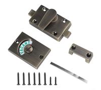 QuivyLivy Perno indicador de bronce, para baño, cerradura de puerta de privacidad con indicador LED vacante comprometido - Señal ocupada de aleación de zinc para inodoro - 85 x 38 x 13 mm