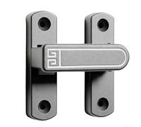 QuivyLivy Pestillo ajustable de aleación de zinc para puerta corrediza, cerradura de puerta perforada con fijación de tornillo con función antideslizante, instalación horizontal y seguridad de luz