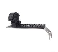 QuivyLivy Soporte de linterna de aleación 6061 para arco de tiro con arco con amortiguador, clip de soporte de lámpara de liberación rápida 20-30 mm, riel ajustable para caza nocturna