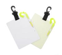QuivyLivy Tablero de escritura subacuático para buceo con visibilidad luminosa, construcción ABS y soporte de hebilla para accesorios (2 piezas-A-noctilucous)