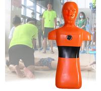 Quixnova Modelo de Rescate acuático para Piscina, Playa y río - Maniquí de Entrenamiento para prevención de ahogamiento - Maniquí de Rescate acuático con 3 Orificios de inyección de Agua Orange