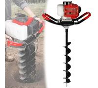 Quixnova Taladro de Tierra a Gasolina de 999 CC y 4 Tiempos para Postes de cercas, con Brocas de 4/6/8/10/12/15/20/25/30 cm para cercas, terrenos agrícolas y Jardines 6cm