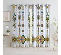 Quixora Cortinas Opacas para Dormitorio 2 Piezas 75 x 166 cm Cortina con Estampado Estilo Antiguo Egipto Térmicas contra el frío Cortinas Insonorizantes con Ollados para Salon