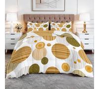 Quixora Geométrico Vintage Medieval Boho Edredón Estampado 4 Estaciones para Cama Matrimonial, Edredones Hipoalergénicos Reversibles - Sin Funda, con 2 Fundas de Almohada de 50x75 cm