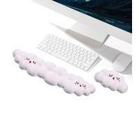 Quixotical Reposamuñecas Teclado Raton Nube, Ergonómico Espuma Memoria Reposamuñecas Teclado, Reposamuñecas Teclado Nube Antideslizante, Soporte de Muñeca Teclado Raton Set, para la Oficina