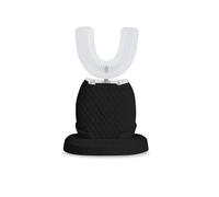 Quixpszto Cepillo de Dientes eléctrico ultrasónico de Silicona en Forma de U - Blanqueamiento Dental de 360°, Resistente al Agua IPX7, Carga inalámbrica, Limpieza automática con luz Azul fría.(Nero)