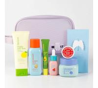 QUIYUM Set de cuidado facial, hidratante facial para mujeres, set de 6 piezas para el cuidado de la piel del rostro, con limpiador, tónico, suero, crema para ojos, humectante, mascarilla para labios