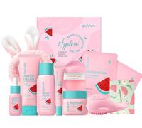 QUIYUM Set Skincare y Cuidado Facial Niacinamida y Sandía, Regalo 10 Piezas | Rutina Diaria para Mujeres y Adolescentes con Sérum, Crema y Mascarilla: Hidratación Profunda y Luminosidad