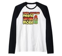 Quizás Navidad Significa Algo Más Melanina Mujeres Chica Diversión Camiseta Manga Raglan