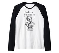Quizás Pero También No Overthinketh Filosofía Humor Cita Camiseta Manga Raglan