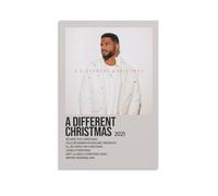 QUJIAOFUMEISUU Bryson Tiller - Póster estético en lienzo con texto en inglés "A Different Christmas by Bryson Tiller", 30 x 45 cm, sin marco, una Navidad diferente