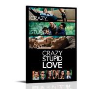 QUJIAOFUMEISUU Crazy, Stupid, Love Póster estético en lienzo impreso para habitación, arte de pared de 60 x 90 cm, marco de loco, , amor-1