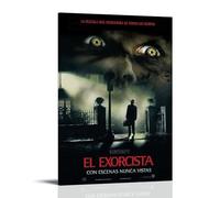 QUJIAOFUMEISUU Póster de The Exorcist en lienzo estético para habitación, 16 x 24 pulgadas, marco de El exorcista-1
