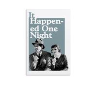 QUJIAOFUMEISUU Póster estético con texto en inglés "It Happened One Night" (20 x 30 cm), sin marco, It Happened One Night-2