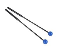 Qukaim 2 mazos de percusión para xilófono, glockenspiel, marimba, timbre de campana, varilla negra, cabeza azul, 12 pulgadas de largo, adecuados para principiantes y profesionales
