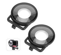 Qukaim 2 protectores de lente panorámicos impermeables de plástico, alta transmisión de luz, cubierta protectora para cámara deportiva ONE R