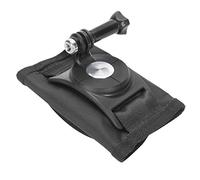 Qukaim Adaptador universal de montaje de soporte de expansión para cámara de movimiento giratorio de 360 grados, soporte de mochila para cámara deportiva, adaptador de correas fijas, ligero, diseño