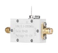 Qukaim Amplificador de banda ancha RF de bajo ruido, amplificador LNA de bajo ruido de 2000 MHz 30 dB para radio FM, amplificador de señal para receptor de control remoto