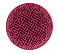 Qukaim Cabezal de micrófono de malla de repuesto para SM58S, SM58LC, BETA58, BETA58A, SA M30, SV100, UT2, PGX24, SLX4, rojo rosa, diseño de malla