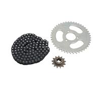 Qukaim Cadena de transmisión T8F 116 eslabones T8F 13T piñón delantero, cadena de transmisión T8F 116 eslabones, T8F 44T Kit de piñón de cadena trasera de 3 agujeros para ATV Mini Bike Motocicletas