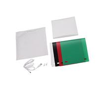 Qukaim Caja de luz plegable para estudio, 22 x 23 x 24 cm, tienda de campaña LED para fotografía, ajustable Brightn 5500K, incluye fondo blanco, negro, verde, rojo