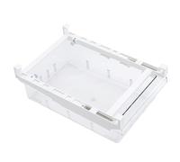 Qukaim Cajón de nevera para debajo del estante, cajón de nevera de gran capacidad, cajón rectangular transparente para debajo del estante, contenedor organizador extraíble para cocina, 32 x 24 x 12 cm