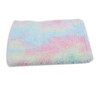 Qukaim Cama cálida de invierno para mascotas, cama de felpa 2 en 1, alfombrilla colorida para cachorros, cama portátil para dormir, para invierno, valla plegable para hámster con cubierta, uso en