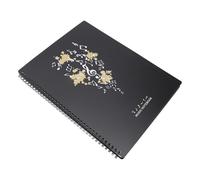 Qukaim Carpeta de partituras A4, carpeta de partituras A4, 20 fundas, 40 páginas, carpeta de música para orquesta, escuela, coro, incluye batuta de dirección, diseño, tipo A