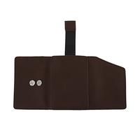 Qukaim Cartera minimalista de cuero para tarjetas de crédito, cartera portátil multifunción para hombres y mujeres, diseño delgado, marrón, monedero, cartera triple, multicolor