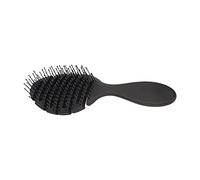 Qukaim Cepillo desenredante de pelo para hombre, cepillo desenredante de barba negro, elástico original, cepillo para desenredar el cabello para el hogar y el salón, material ABS, ideal para cuentas