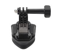 Qukaim Clip de montaje para parabrisas de motocicleta, soporte ajustable de silicona de aluminio para Action 5 Pro y Pocket 3, abrazadera de cámara, ajuste universal