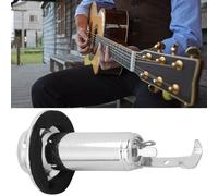 Qukaim Conector de salida estéreo roscado de cobre, conector de salida de rosca larga para guitarra eléctrica, bajo, compatible con varios modelos, color plateado