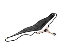 Qukaim Correa para el cuello de saxofón, correa para el cuello de saxofón, correa de hombro de piel sintética para soprano, tenor, saxofón alto, diseño ajustable, ajuste cómodo, color negro