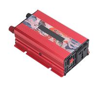 Qukaim D CtoAC - Convertidor de energía de 3000 W CC a CA, inversor de onda sinusoidal modificada, convertidor de energía con pantalla LCD con puerto USB de 2.0 A, ventilador de refrigeración, rojo