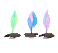 Qukaim Decoración para pecera, decoración de acuario, plantas acuáticas de silicona, hojas artificiales suaves, 20 cm, ideal para paisajes y adornos de acuario