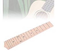 Qukaim Diapasón de ukelele de madera de arce, 18 trastes cromados, diapasón de puntos negros para ukelele de 24 pulgadas, hecho a mano con precisión, repuesto ideal