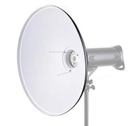 Qukaim Difusor reflector de fotografía de estudio de belleza de 22 pulgadas, montaje Bowens, paño suave de peine, interior blanco, compatible con Speedlite y luz estroboscópica