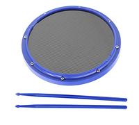 Qukaim Drumsticks - Alfombrilla de entrenamiento de percusión de fibra de carbono antideslizante que absorbe los golpes, incluye baquetas, color azul, ideal para aprender y practicar música