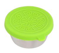 Qukaim ential - Vaso de aceite de acero inoxidable de 50 ml, recipiente portátil para condimentos con tapa verde, taza vacía para aderezo de ensalada, ideal para salón de belleza y uso en la cocina