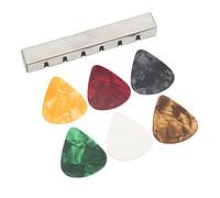 Qukaim Folk - Sillín de repuesto para guitarra (ABS, 6 pasadores de puente y acorde de instrumentos para guitarras acústicas)