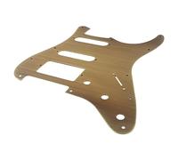Qukaim Golpeador de guitarra eléctrica, aleación de aluminio, diseño de 2 Humbucker, placa para arañazos en oro naranja, compatible con guitarra eléctrica y bajo, y ligero