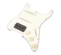 Qukaim Golpeador de guitarra eléctrica, golpeador de guitarra eléctrica, placa de arañazos blanca cargada para SSH20, ideal para práctica y actuación
